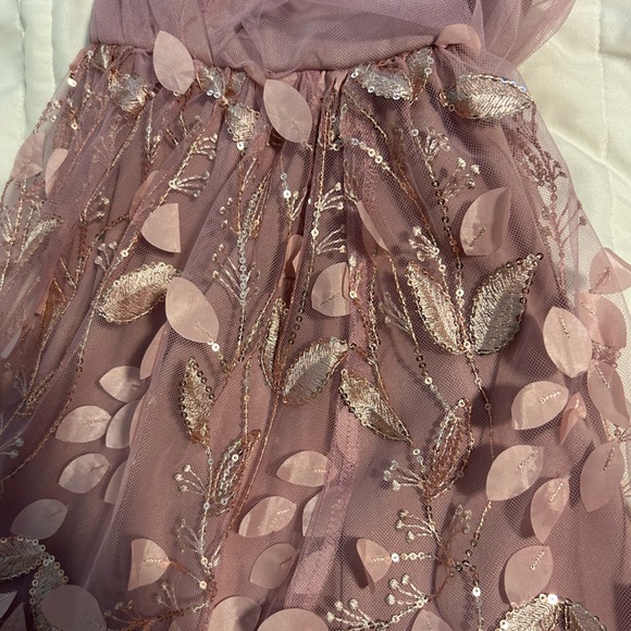 Lavender Sequin Petal-Skirt Gown - Picture 11 of 11